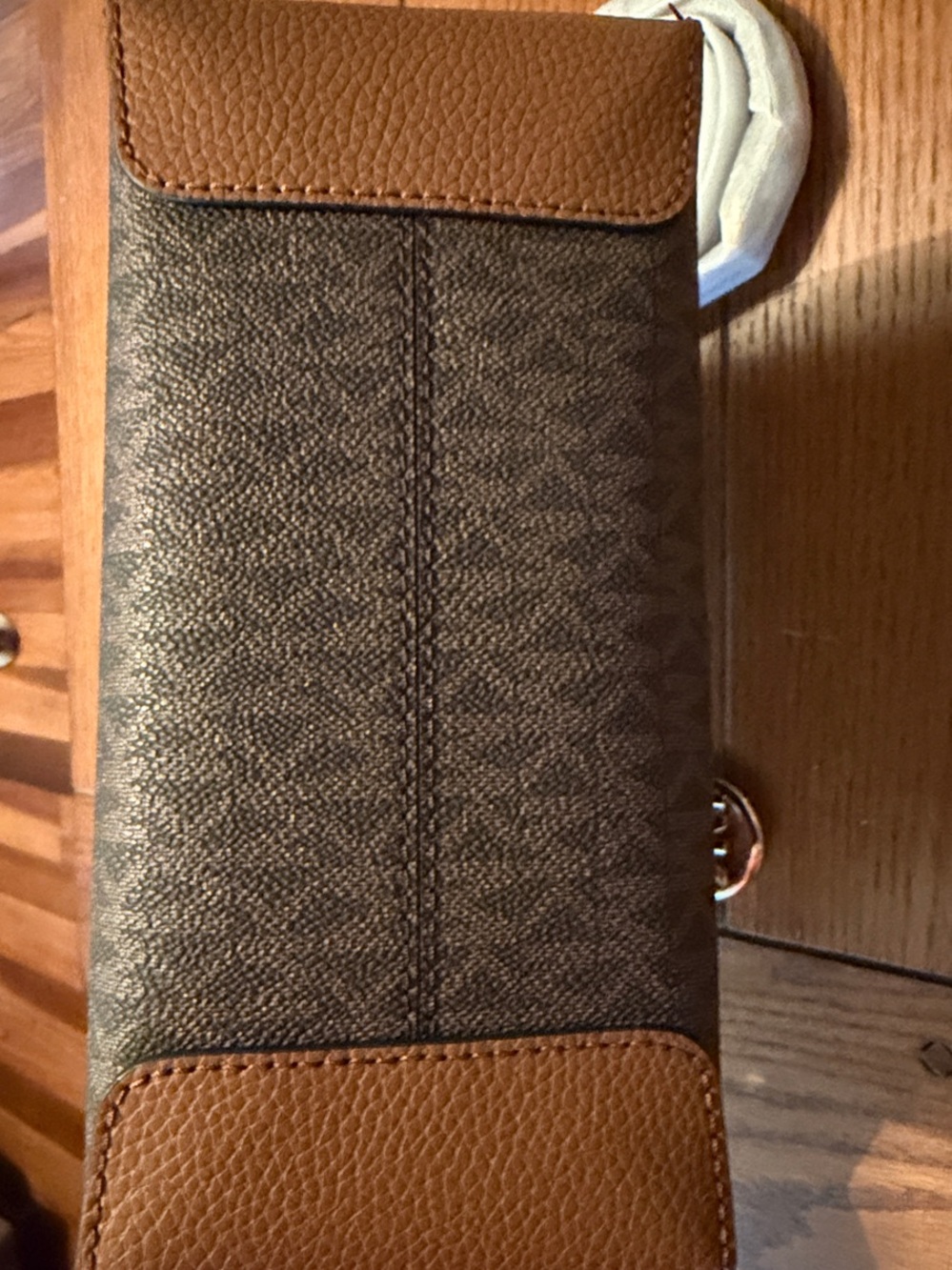 Michael Kors Brown Logo Satchel with Gold Hardware - Picture 5 of 7